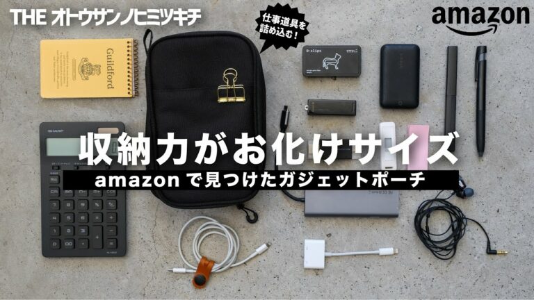 【仕事が捗る】ビジネスアイテムを詰め込めるamazonで見つけたガジェットポーチが凄い【カバンの中身】