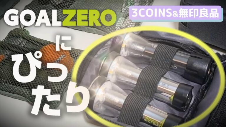 ゴールゼロがぴったりな3COINSのガジェットポーチとミリタリー感のある無印良品のケースを紹介