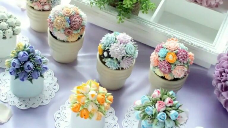 チューリップとダリアのフラワーアイシング