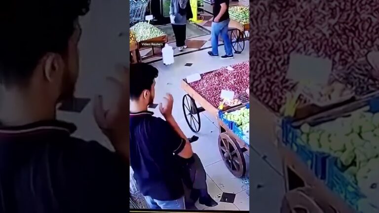 CCTV captures pager explosion in Beirut supermarket | ABC News