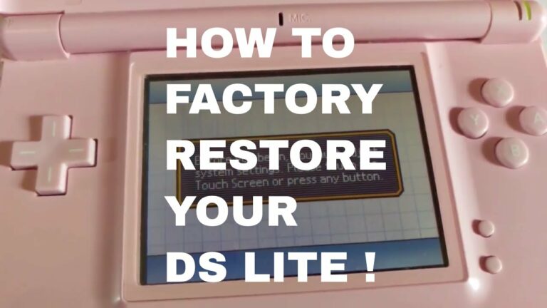 簡単なチュートリアル – DS Lite を工場出荷時の状態に復元する方法