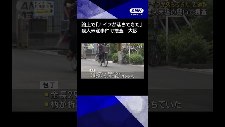 【ニュース】路上で「ナイフが落ちてきた」殺人未遂事件で捜査 大阪 #shorts